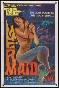 5k540 MERMAID 1sh 1973 incredible Ekaleri art of sexy mermaid perfuming herself underwater!