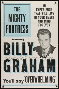 5k542 MIGHTY FORTRESS 1sh 1954 Billy Graham, an experience that will live in your heart & mind!