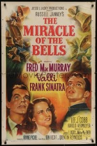 5k546 MIRACLE OF THE BELLS style A 1sh 1948 art of Frank Sinatra, Alida Valli & Fred MacMurray!