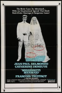 5k549 MISSISSIPPI MERMAID 1sh 1970 Francois Truffaut's La Sirene du Mississippi, Belmondo!