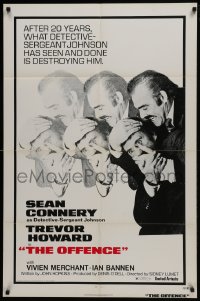 5k612 OFFENCE 1sh 1973 Sean Connery, Trevor Howard, directed by Sidney Lumet!