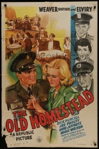 5k617 OLD HOMESTEAD 1sh 1942 Weaver Brothers & Elviry, Dick Purcell, Jed Prouty, Anne Jeffreys!