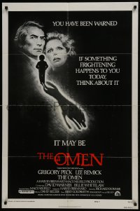 5k619 OMEN style F 1sh 1976 Gregory Peck, Lee Remick, Satanic horror, you've been warned!