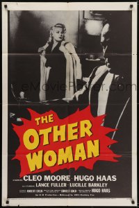5k633 OTHER WOMAN 1sh 1954 Hugo Haas directs & stars w/sexy bad girl Cleo Moore, great image!