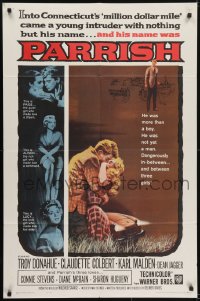 5k642 PARRISH 1sh 1961 art of Troy Donahue passionately kissing pretty Connie Stevens!