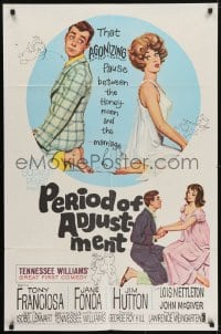 5k650 PERIOD OF ADJUSTMENT 1sh 1962 art of Jane Fonda in nightie trying to get used to marriage!