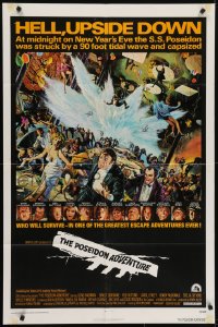 5k667 POSEIDON ADVENTURE 1sh 1972 if you've only seen it once, you haven't seen it all!