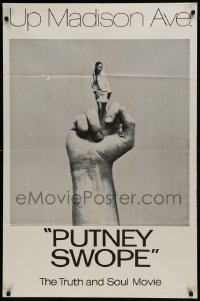 5k684 PUTNEY SWOPE 1sh 1969 Robert Downey Sr., classic image of black girl as middle finger!