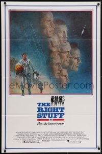 5k717 RIGHT STUFF 1sh 1983 great Tom Jung montage art of the first NASA astronauts!