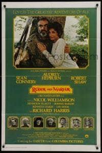 5k722 ROBIN & MARIAN advance 1sh 1976 Robin Hood, Sean Connery and Audrey Hepburn, Shaw & top cast!