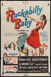 5k723 ROCKABILLY BABY 1sh 1957 Judy Busch's mother was a showgirl, Les Brown and his band!