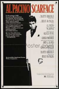 5k746 SCARFACE 1sh 1983 Al Pacino as Tony Montana, Brian De Palma, Oliver Stone!