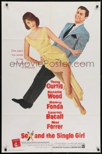 5k757 SEX & THE SINGLE GIRL 1sh 1965 great full-length image of Tony Curtis & sexiest Natalie Wood!
