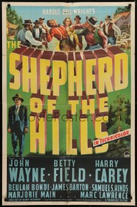 5k765 SHEPHERD OF THE HILLS style A 1sh 1941 John Wayne & cast, from Harold Bell Wright novel!