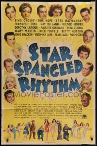 5k811 STAR SPANGLED RHYTHM style A 1sh 1943 images of all of Paramount's best 1940s stars!