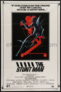 5k833 STUNT MAN 1sh 1980 Peter O'Toole, cool artwork of demon working movie camera!
