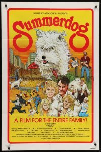 5k837 SUMMERDOG 1sh 1977 cool G.K. Crawford canine artwork, introducing Hobo the dog!