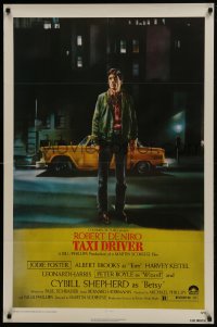 5k857 TAXI DRIVER 1sh 1976 classic Peellaert art of Robert De Niro, directed by Martin Scorsese!