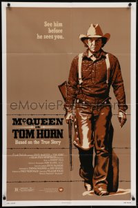 5k887 TOM HORN 1sh 1980 see cowboy Steve McQueen in the title role before he sees you!