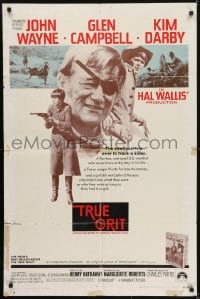 5k905 TRUE GRIT int'l 1sh 1969 John Wayne as Rooster Cogburn, Kim Darby, Glen Campbell