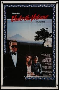 5k916 UNDER THE VOLCANO int'l 1sh 1984 close-up of Albert Finney w/mirrored sunglasses, Jacqueline Bisset!