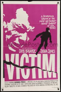 5k932 VICTIM 1sh 1962 homosexual Dirk Bogarde is blackmailed, directed by Basil Dearden!
