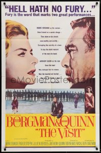 5k938 VISIT 1sh 1964 sexiest Ingrid Bergman wants to kill lover Anthony Quinn, who betrayed her!