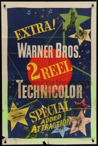 5k948 WARNER BROS 2 REEL TECHNICOLOR SPECIAL 1sh 1949 sports & travel shorts, extra special!