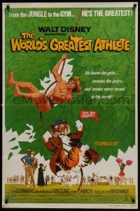 5k984 WORLD'S GREATEST ATHLETE 1sh R1974 Walt Disney, Jan-Michael Vincent goes from jungle to gym!