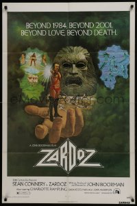 5k994 ZARDOZ 1sh 1974 Lesser art of Sean Connery, who has seen the future and it doesn't work!