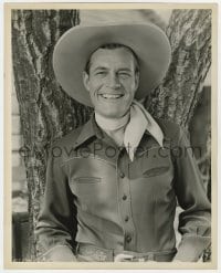 5m828 CHARLES STARRETT deluxe 11.25x14 still 1940s smiling portrait of the cowboy western star!