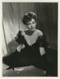 5m852 FRANCES GIFFORD deluxe 10x13 still 1943 sexy c/u kneeling in lace dress when making Cry Havoc!