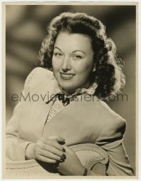5m858 GINNY SIMMS deluxe 10x13 still 1940s smiling portrait of radio's most popular female singer!