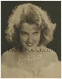 5m882 JEANETTE MACDONALD deluxe 11x14 still 1930s sexy smiling portrait with facsimile signature!