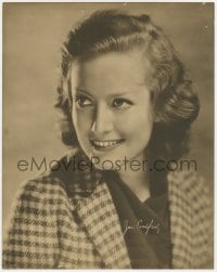 5m886 JOAN CRAWFORD deluxe 11x14 still 1930s great youthful portrait with facsimile signature!