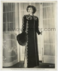 5m912 MARGARET SULLAVAN 11.25x14 still 1941 w/ fur muff & embroidered dress, Appointment For Love!