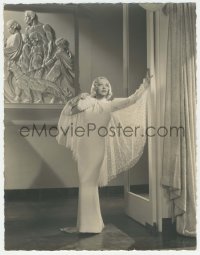 5m913 MARION DAVIES deluxe 10.5x13.5 still 1930s full-length in sexy skin-tight gown with cape!
