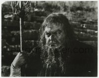 5m930 OEDIPUS THE KING 10.5x13.25 still 1968 c/u of Orson Welles as the blind seer Tiresias!