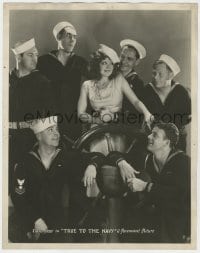5m971 TRUE TO THE NAVY deluxe 11x14 still 1930 sexy Clara Bow surrounded by Fredric March & sailors!