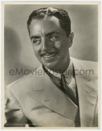 5m993 WILLIAM POWELL deluxe 10x13 still 1940s great MGM studio portrait smiling in suit & tie!