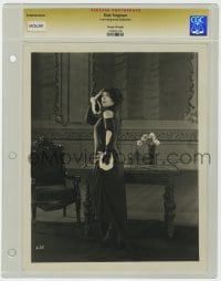 5m746 ELSIE FERGUSON slabbed 8x10 still 1920s full-length portrait in cool dress with cut outs!