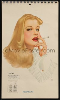 5m069 ALBERTO VARGAS Esquire calendar 1942 each page with sexy art by the legendary pin-up artist!