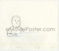 5m036 KING OF THE HILL animation art 2000s cartoon pencil drawing of Bobby Hill looking upset!