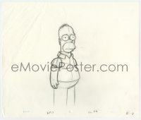 5m061 SIMPSONS animation art 2000s cartoon pencil drawing of sad Homer with arms by his side!