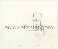 5m064 SIMPSONS animation art 2000s storyboard cartoon pencil drawing of Bart looking upset!