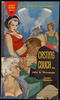 5m155 CASTING COUCH paperback book 1962 art of sleazy Hollywood producer luring sexy women!