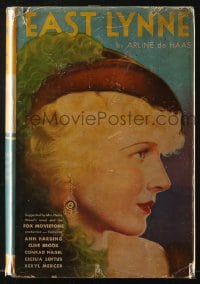 5m089 EAST LYNNE Grosset & Dunlap hardcover book 1931 de Haas novel w/Ann Harding movie scenes!