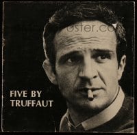 5m202 FIVE BY TRUFFAUT softcover book 1975 400 Blows, Jules & Jim, Shoot the Piano Player & more!