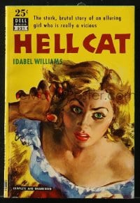 5m179 HELL CAT paperback book 1951 brutal story of an alluring girl who is a vicious Hell Cat!