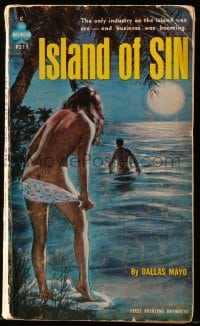 5m159 ISLAND OF SIN paperback book 1962 only industry in the island was sex & business was booming!